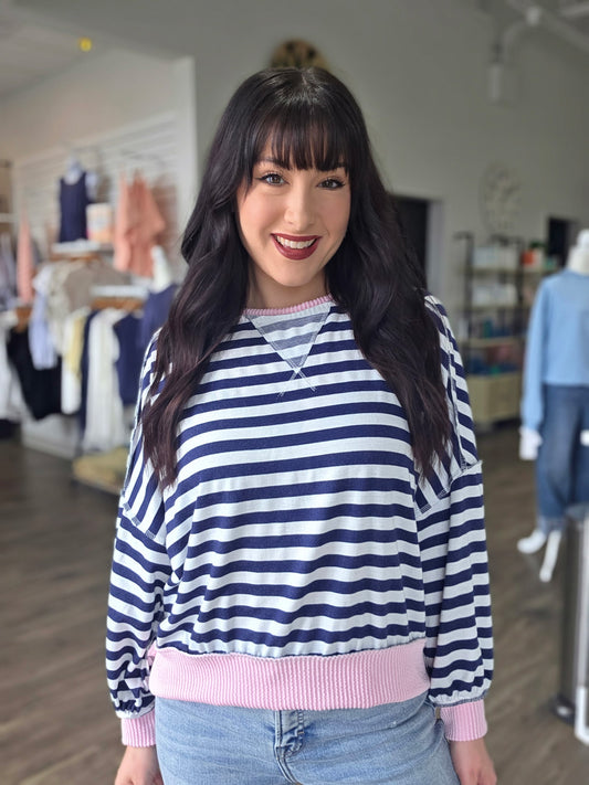 Striped Loose Fit Pullover