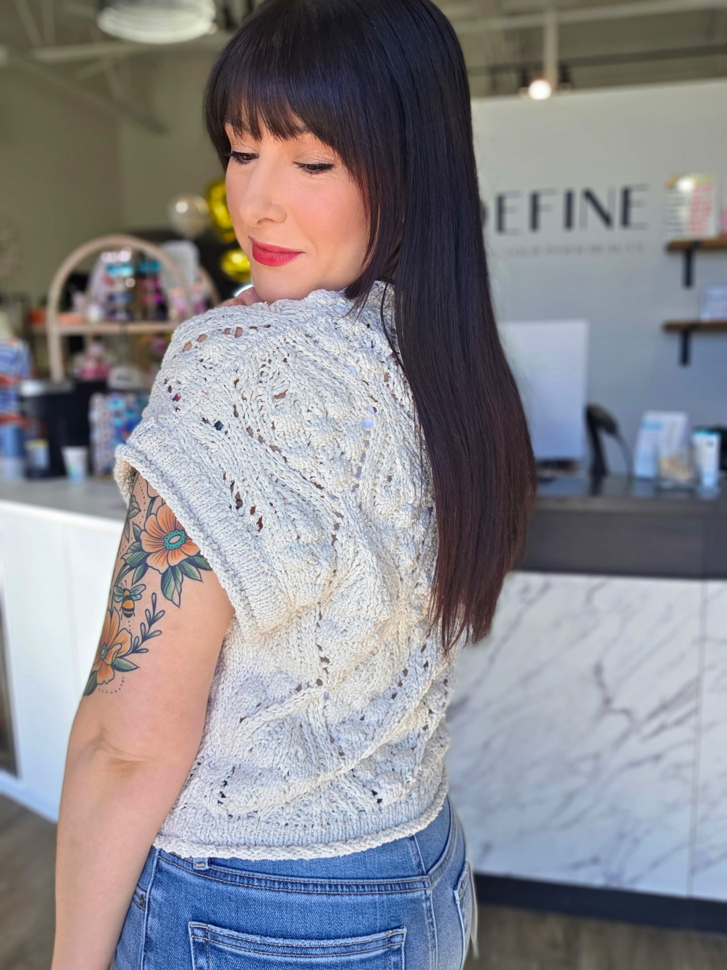 Short Sleeve Sweater Top