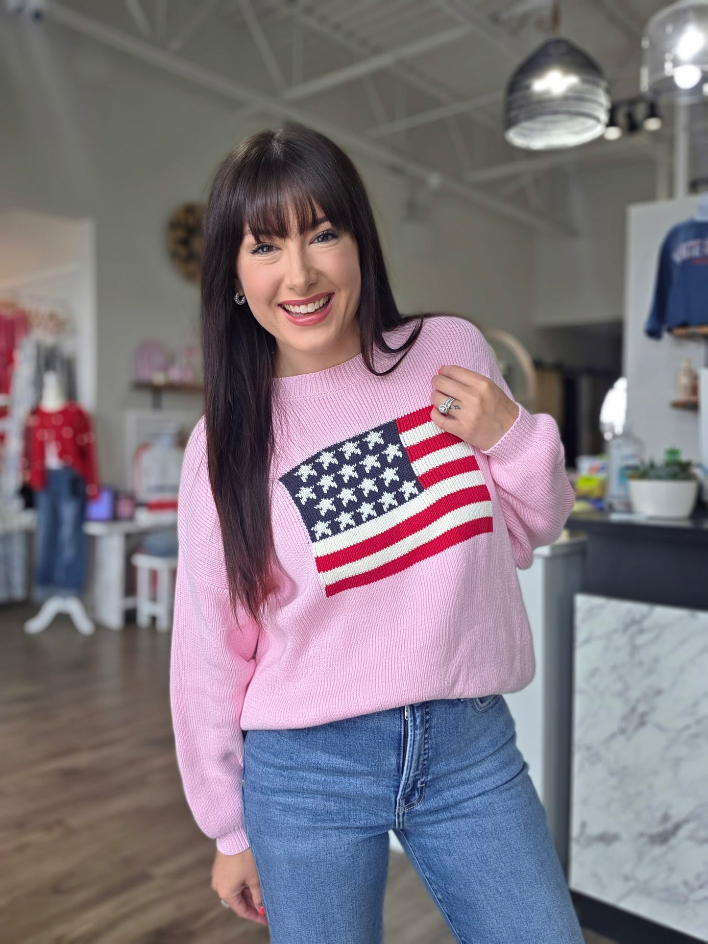 Over Sized Flag Sweater