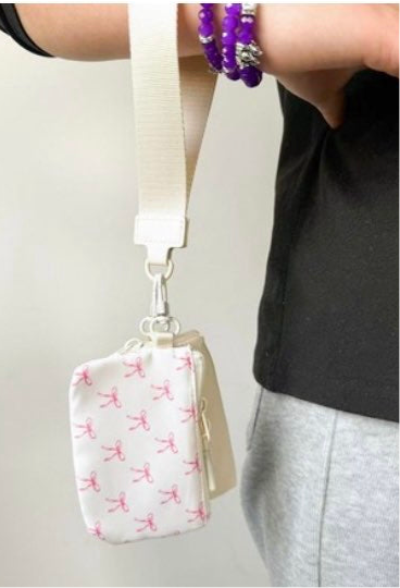 Dual Pouch Wristlet Keychain Wallet