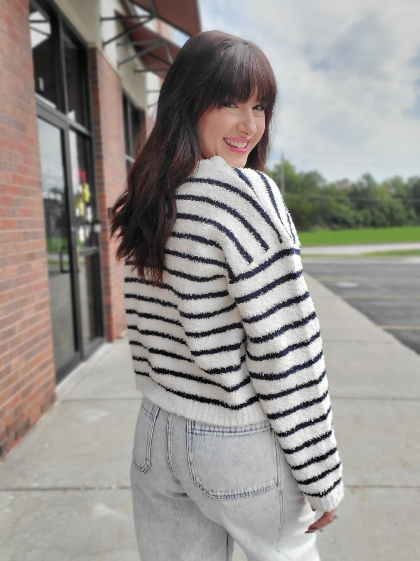 Striped Knit Sweater