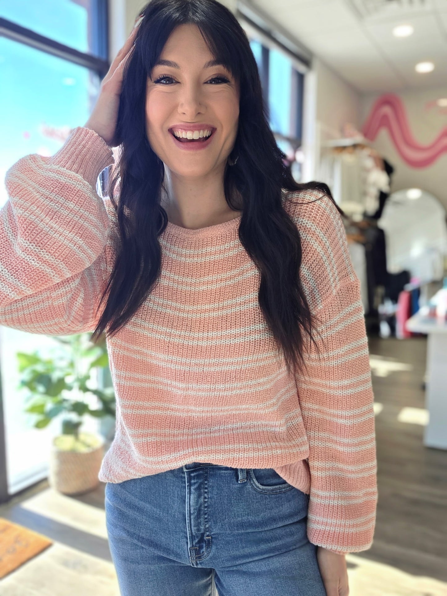 Long Sleeve Striped Sweater