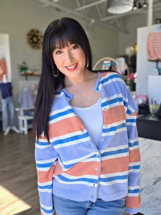 Striped Soft Cardigan