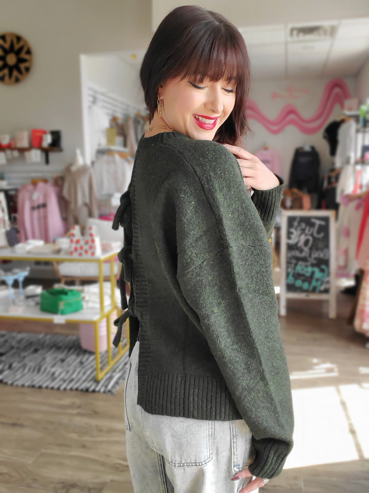 Back-Tie Sweater
