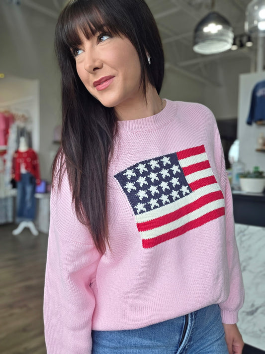 Over Sized Flag Sweater