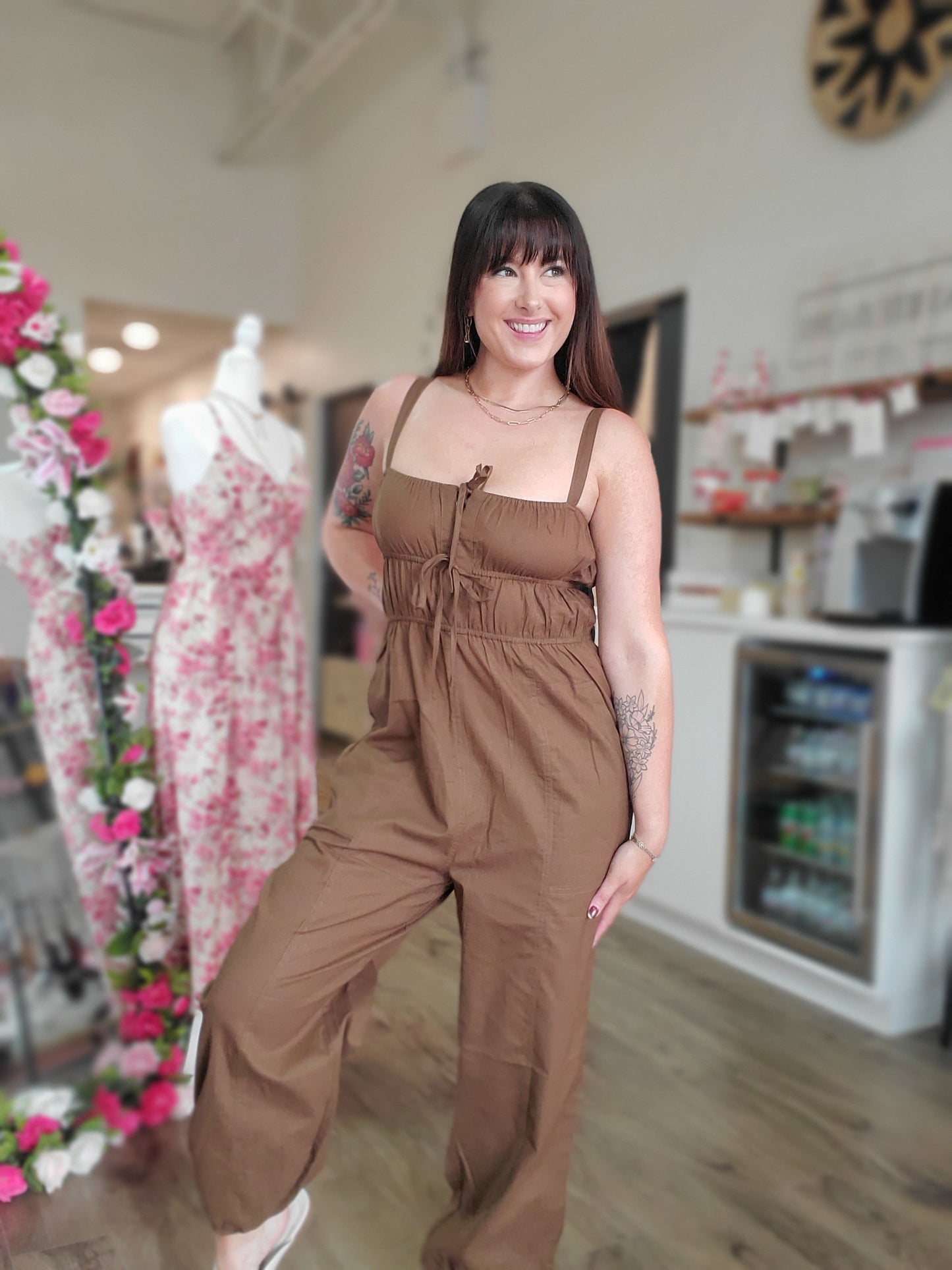 Ruched Top Romper