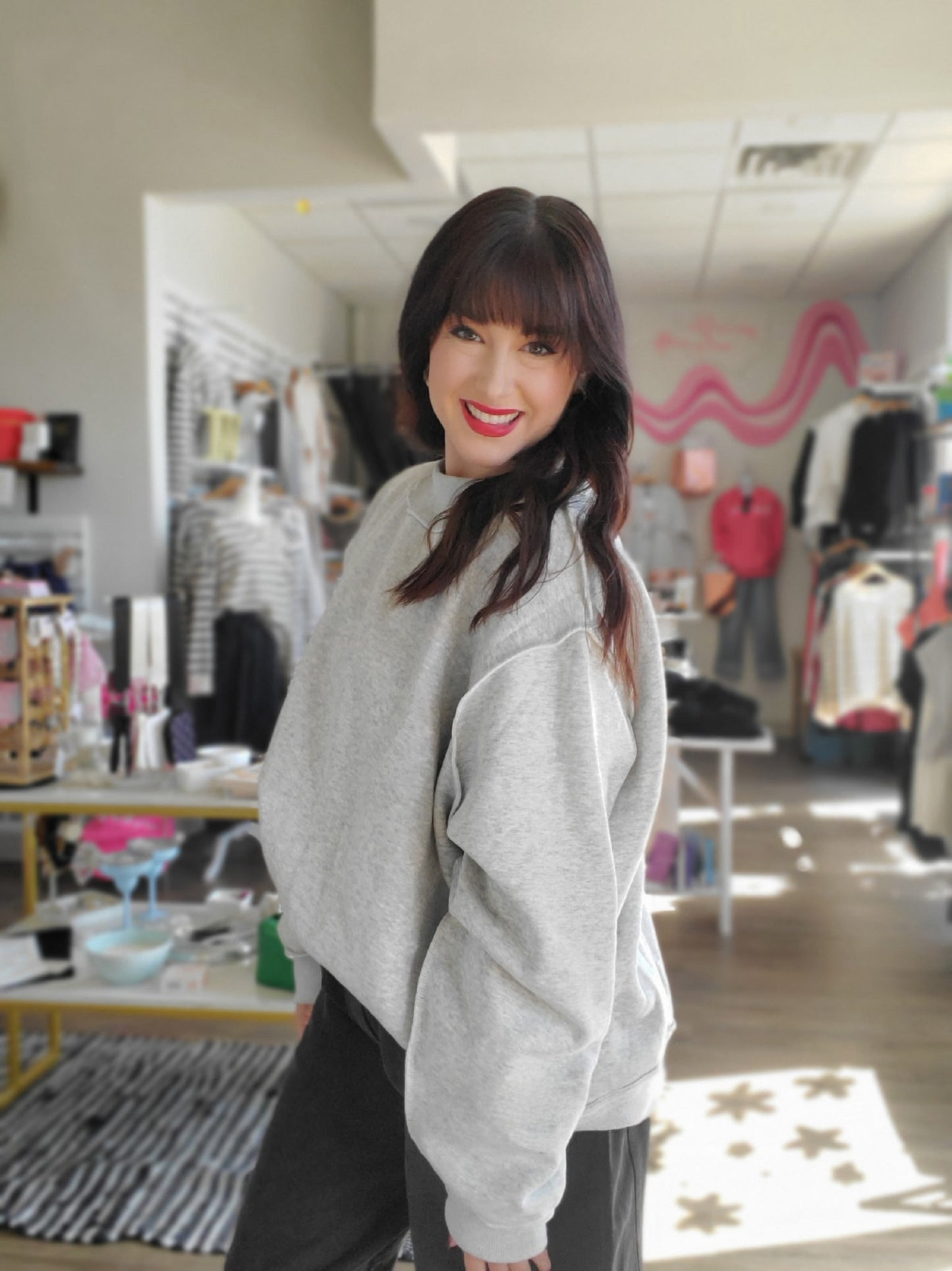 Reversible Mock Neck Sweatshirt