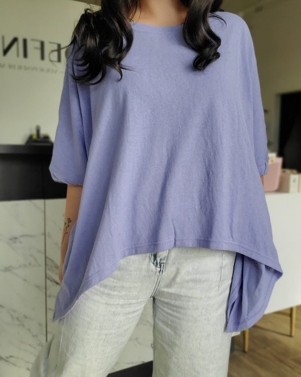 Short Sleeve Batwing Top