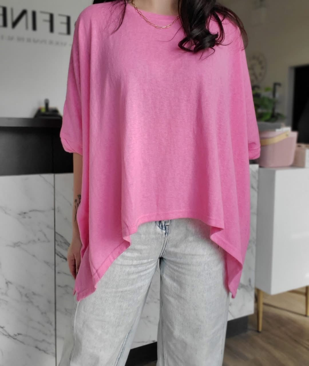 Short Sleeve Batwing Top