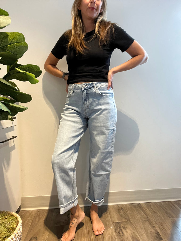 High Rise Barrel Jeans