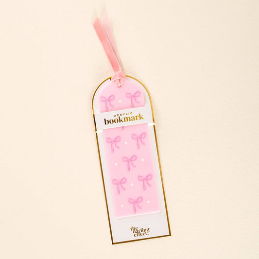 Acrylic Bookmark-Bows Pink