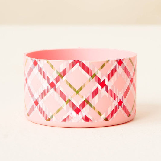 Tumbler Silicone Boot-Festive Plaid