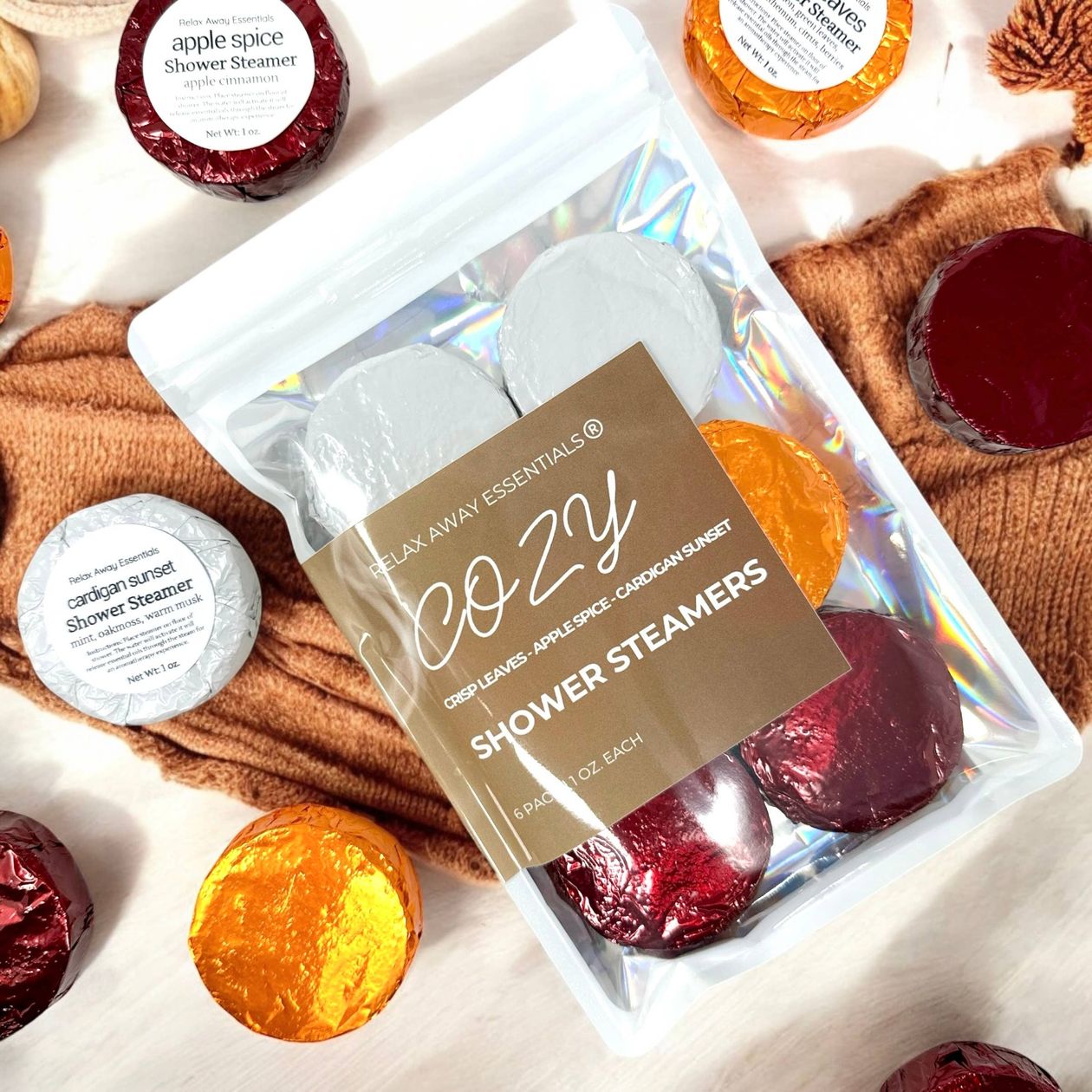 Cozy Shower Steamers 6 Pack - Made in USA