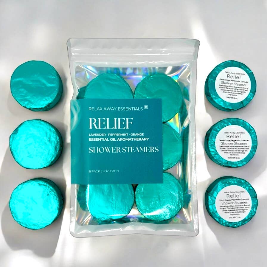 Relief Shower Steamers 6 Pack - Made in USA