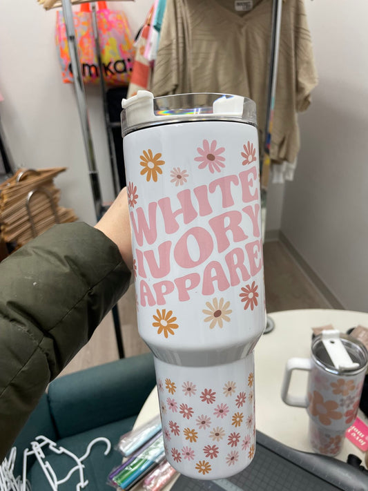 White Ivory 40oz Tumbler